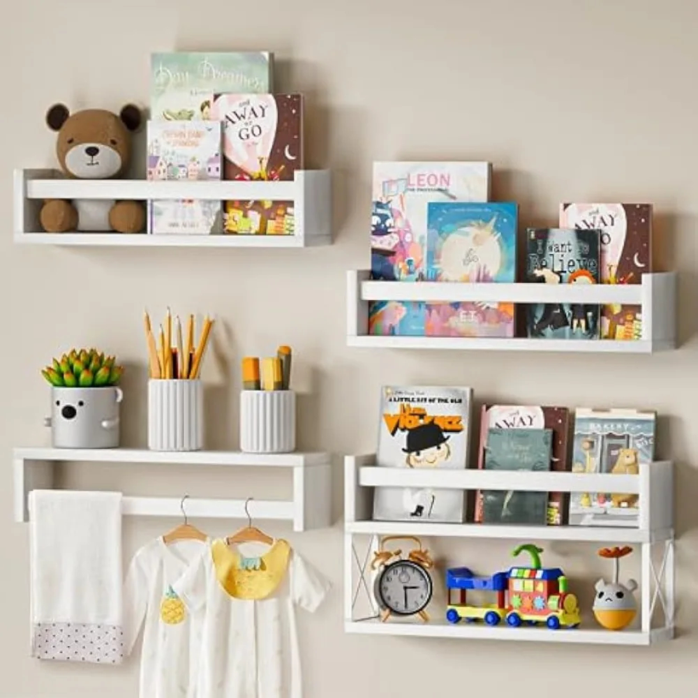 QimCoor Nursery Book Shelves S - Baby Nursery Floating Shelves recensione e prezzo