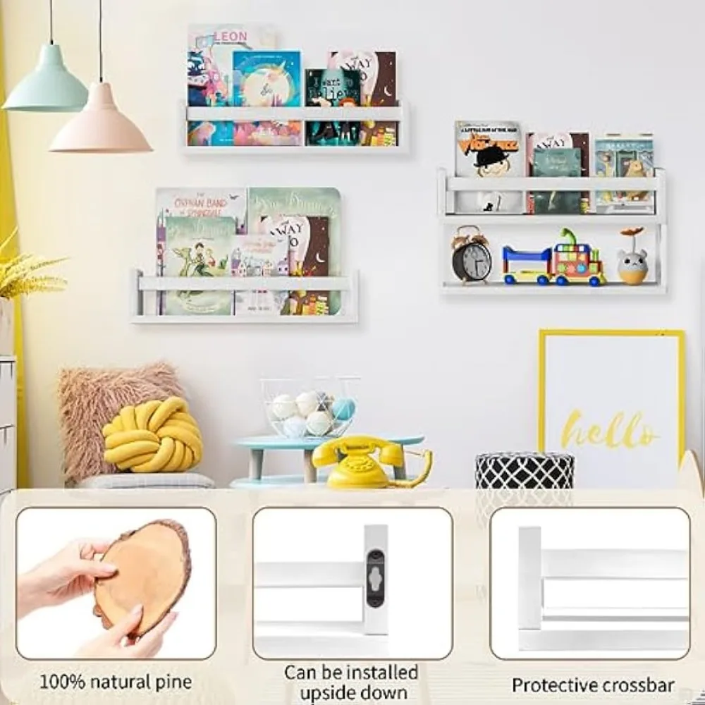 QimCoor Nursery Book Shelves S - Baby Nursery Floating Shelves recensione e prezzo