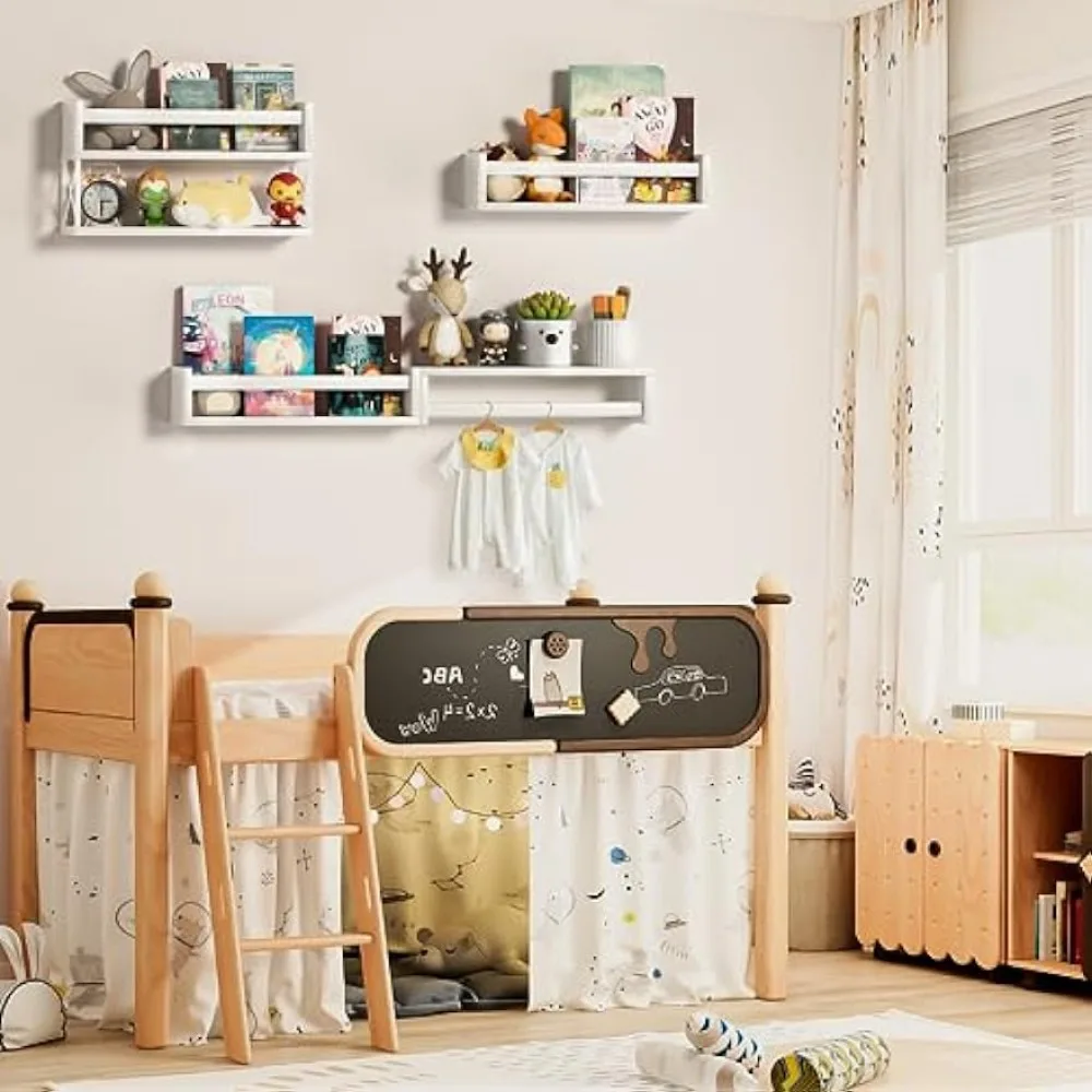 QimCoor Nursery Book Shelves S - Baby Nursery Floating Shelves recensione e prezzo