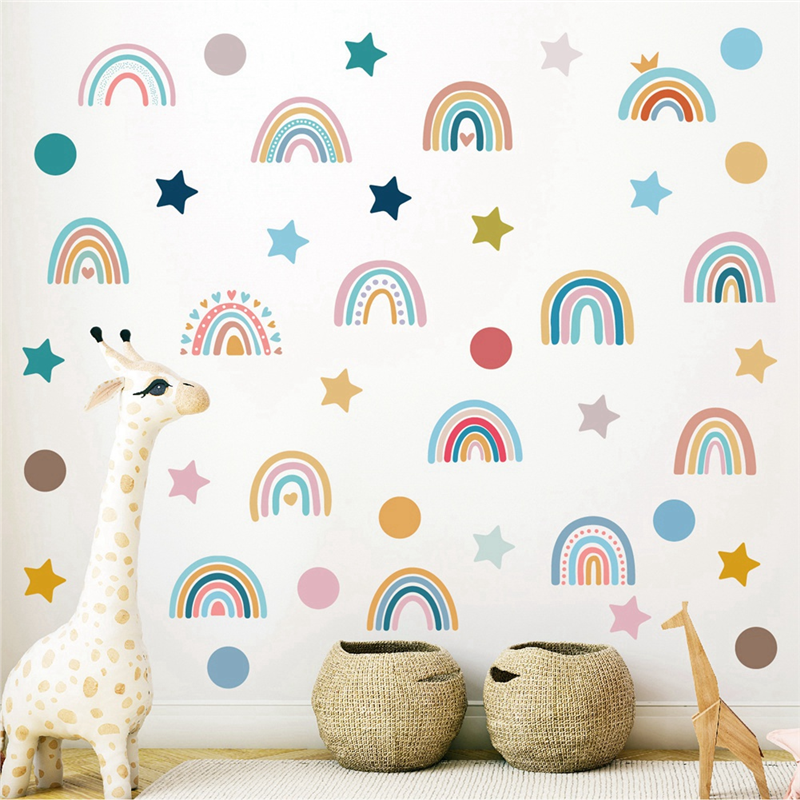 AEE2-Boho Rainbow Wall Decals  - Baby Nursery Wallpaper Girl recensione e prezzo