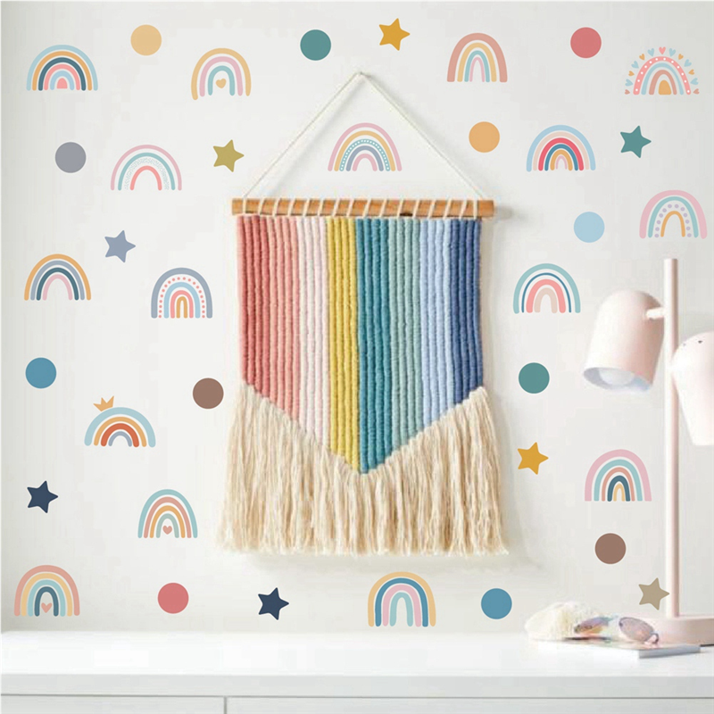 AEE2-Boho Rainbow Wall Decals  - Baby Nursery Wallpaper Girl recensione e prezzo