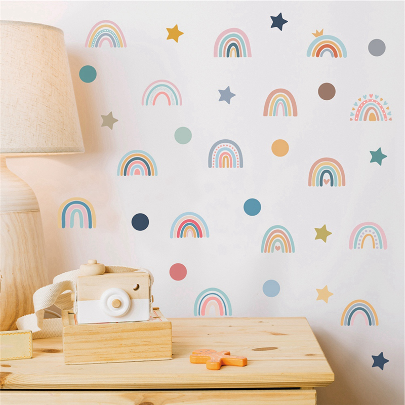 AEE2-Boho Rainbow Wall Decals  - Baby Nursery Wallpaper Girl recensione e prezzo
