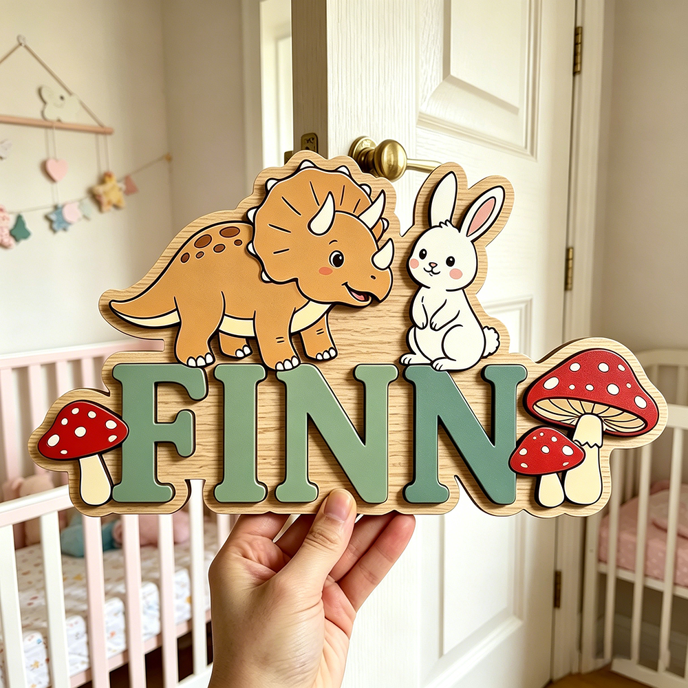 Custom Woodland Triceratops &  - Baby Nursery Neutral recensione e prezzo