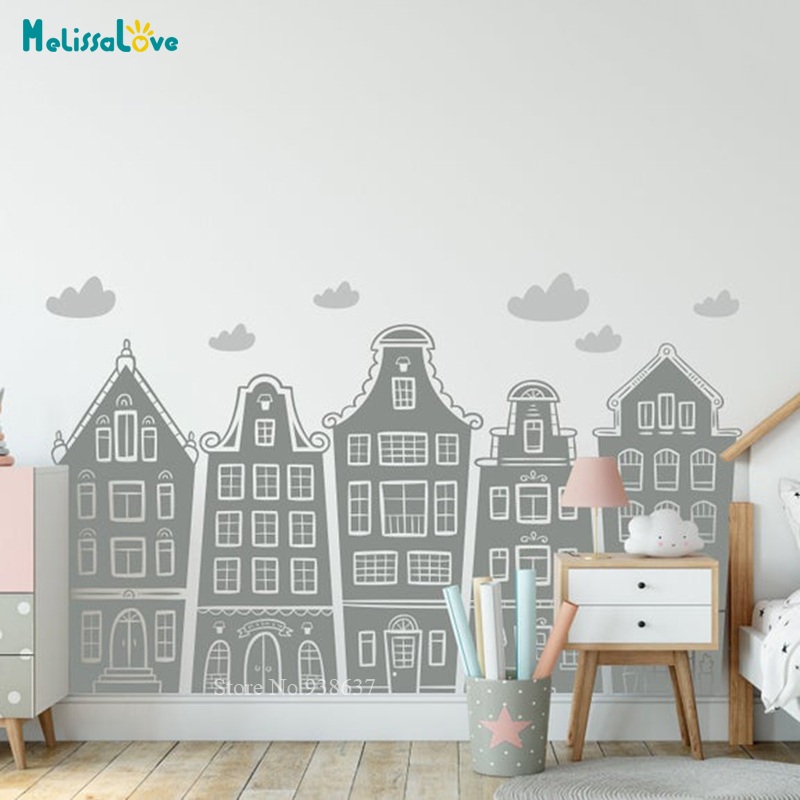 Scandinavian Houses & Clouds D - Baby Nursery Set Furniture recensione e prezzo