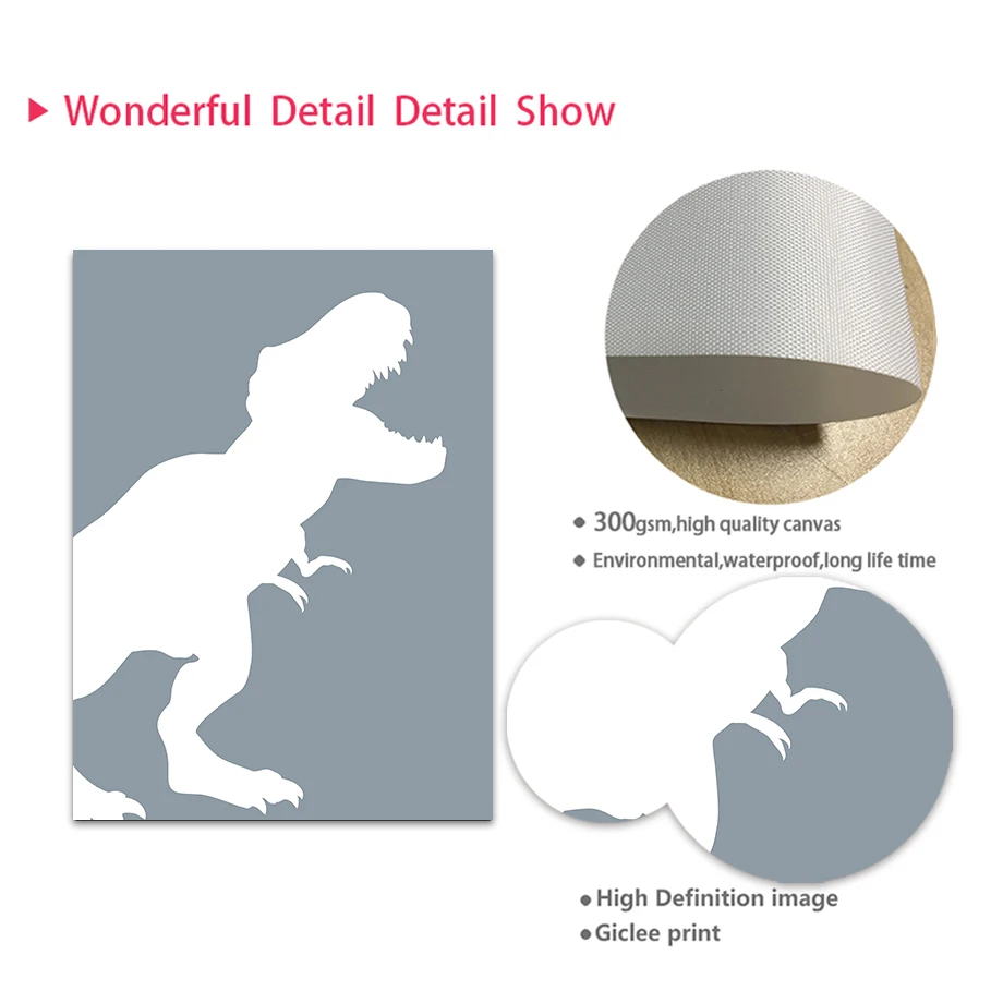 Frameless Jurassic Dinosaur Ty - Baby Nursery Quotes Wall Art recensione e prezzo