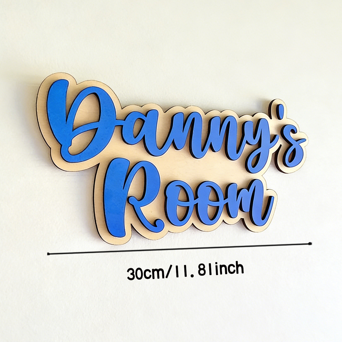 1Pc Cutom Blue Wooden Acrylic  - Baby Nursery Diy recensione e prezzo