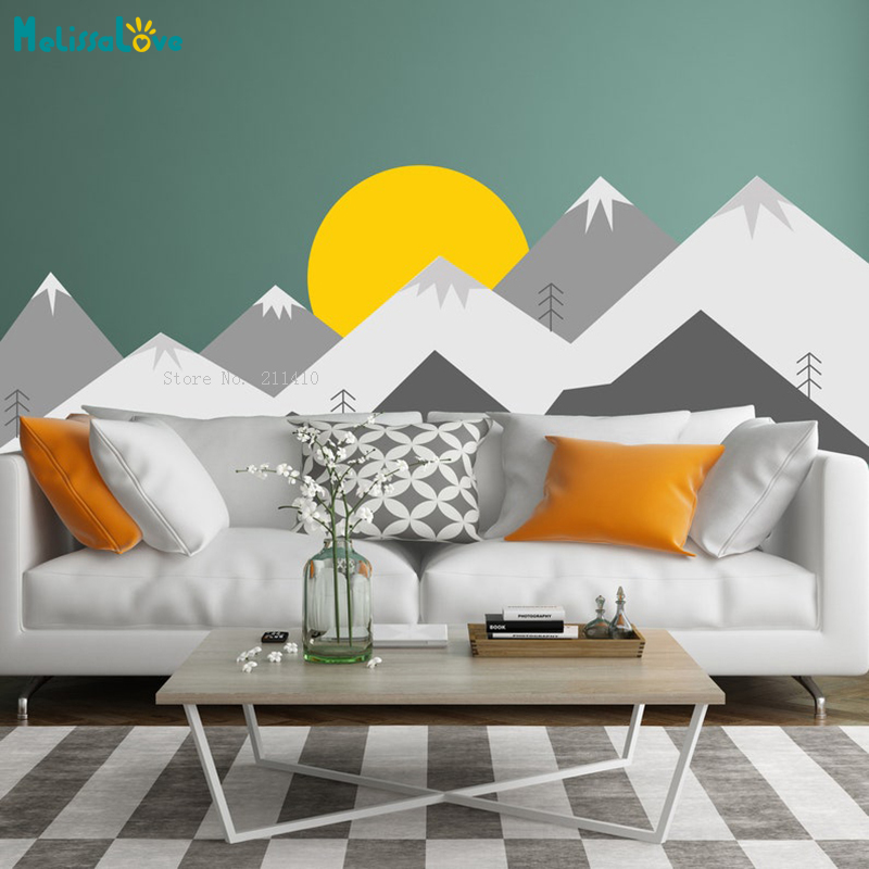 Colorful Mountains Wall Decals - Baby Nursery Wallpaper recensione e prezzo