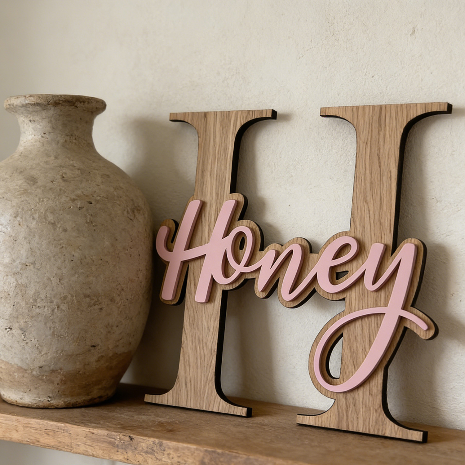 1Pc Custom Pink Alphabet Name  - Baby Nursery Diy recensione e prezzo
