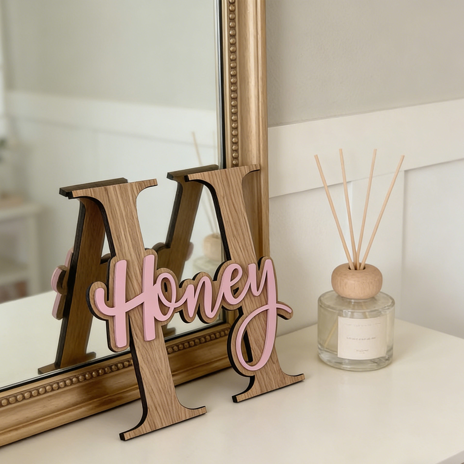 1Pc Custom Pink Alphabet Name  - Baby Nursery Diy recensione e prezzo