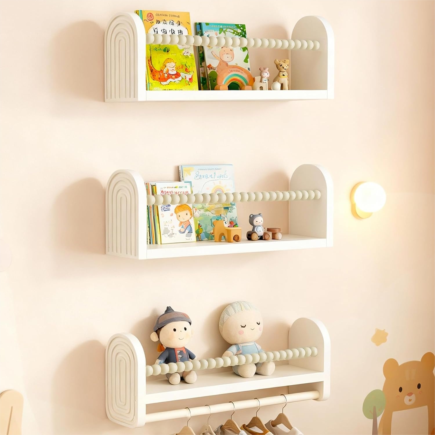 Nursery Book Shelves For Wall  - Baby Nursery Floating Shelves recensione e prezzo