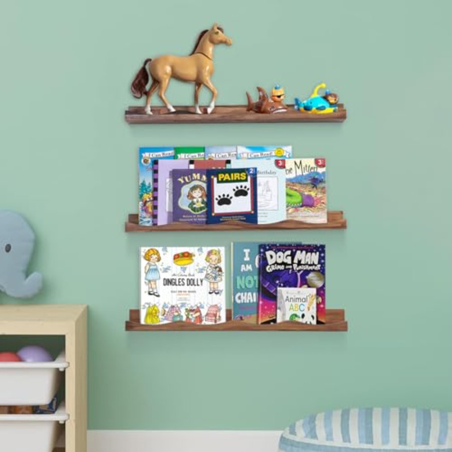 Floating Bookshelf for Floatin - Baby Nursery Floating Shelves recensione e prezzo