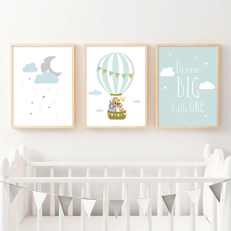 Balloon Moon Nursery Poster Wa - Baby Nursery Quotes Wall Art recensione e prezzo