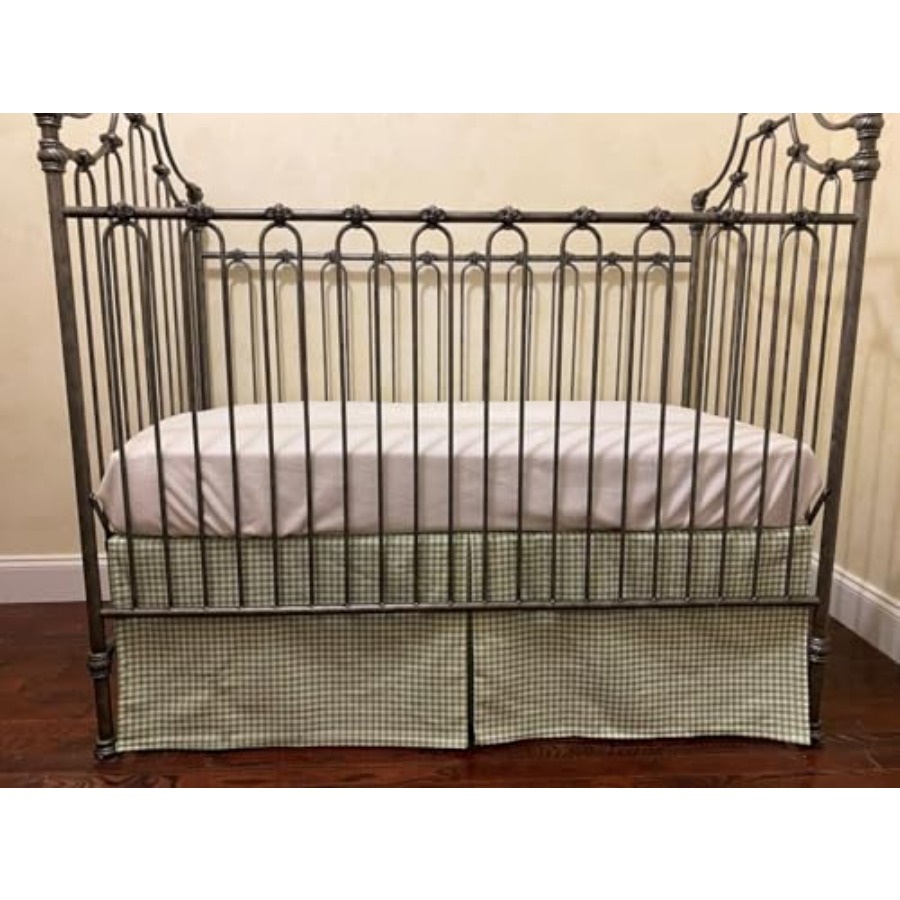 Crib Skirt Gingham Tailored Ba - Baby Nursery Neutral recensione e prezzo