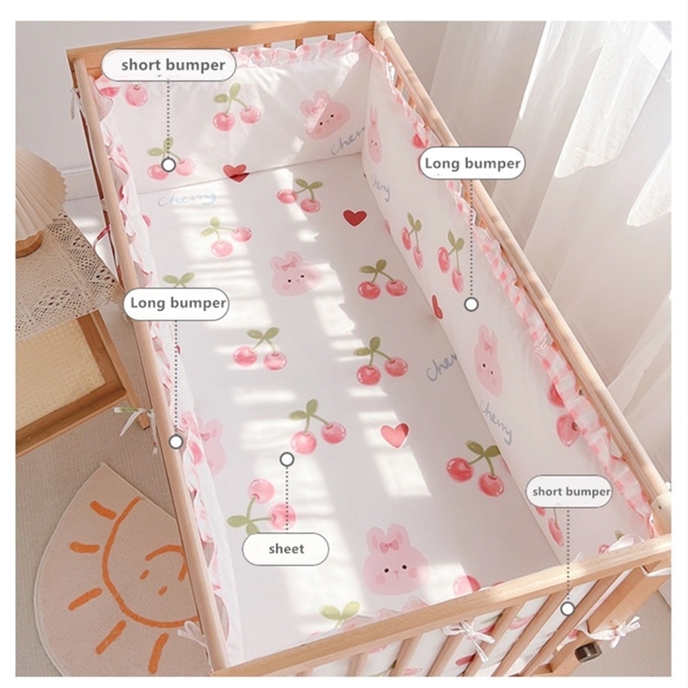 5Pcs Crib Bedding Set Girl Bab - Baby Nursery Bedding recensione e prezzo