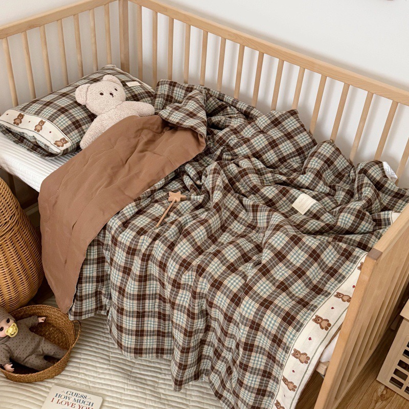 Breathable Grid Linen Quilt fo - Baby Nursery Bedding recensione e prezzo