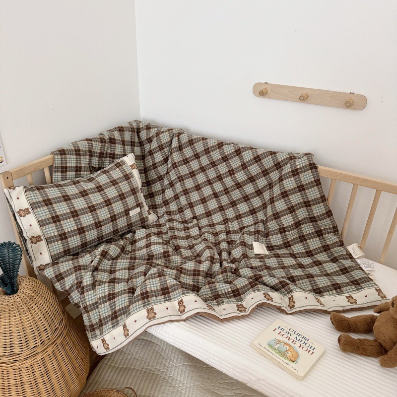 Breathable Grid Linen Quilt fo - Baby Nursery Bedding recensione e prezzo