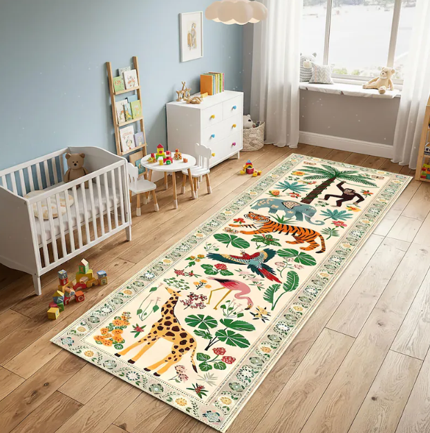 Tropical Jungle Runner Rug Saf - Baby Nursery Jungle Rug recensione e prezzo