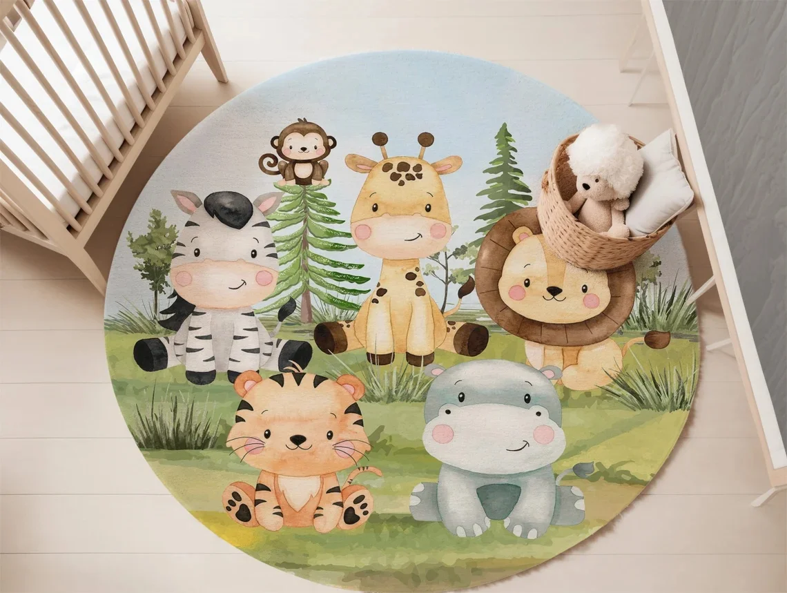 Woodland Animals Nursery Rug f - Baby Nursery Carpet recensione e prezzo