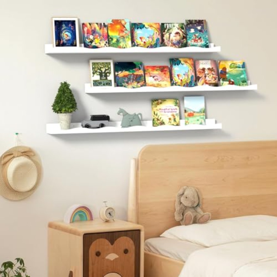 Floating Bookshelf for Floatin - Baby Nursery Floating Shelves recensione e prezzo