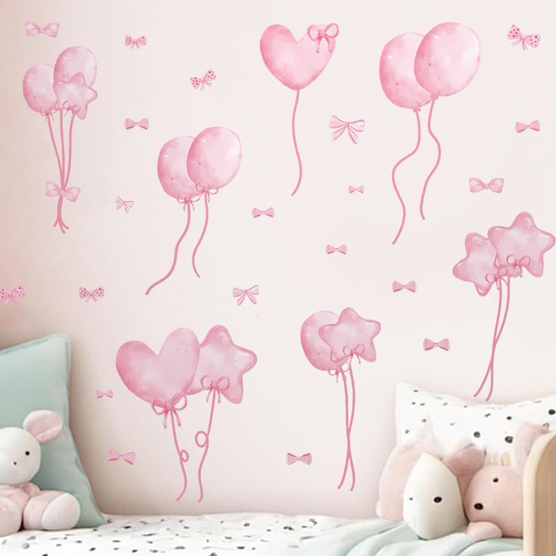 Watercolor Pink Balloon Wall S - Baby Nursery Wallpaper Girl recensione e prezzo