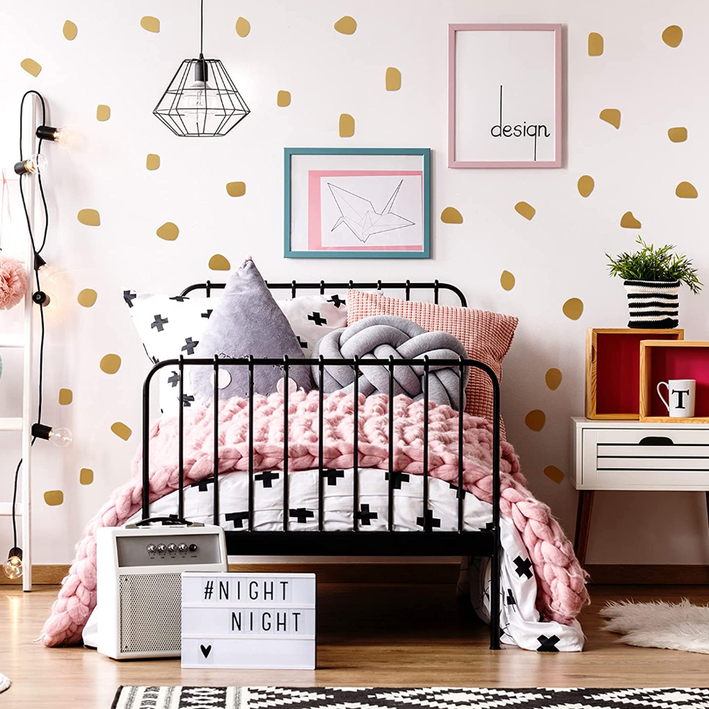 96Pcs/set Cute  Irregular Dots - Baby Nursery Wallpaper Girl recensione e prezzo