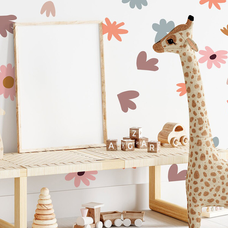 DIY Multicolored Flowers Wall  - Baby Nursery Wallpaper Girl recensione e prezzo