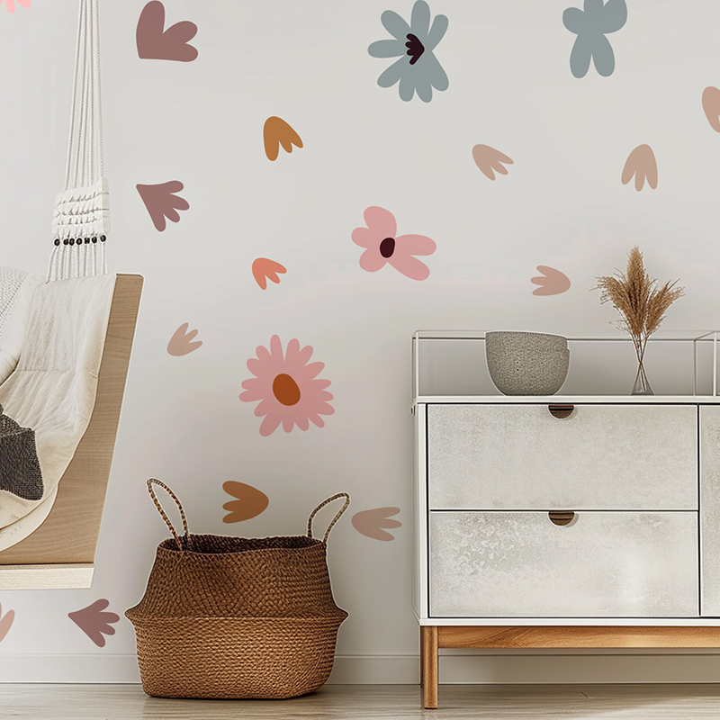 DIY Multicolored Flowers Wall  - Baby Nursery Wallpaper Girl recensione e prezzo