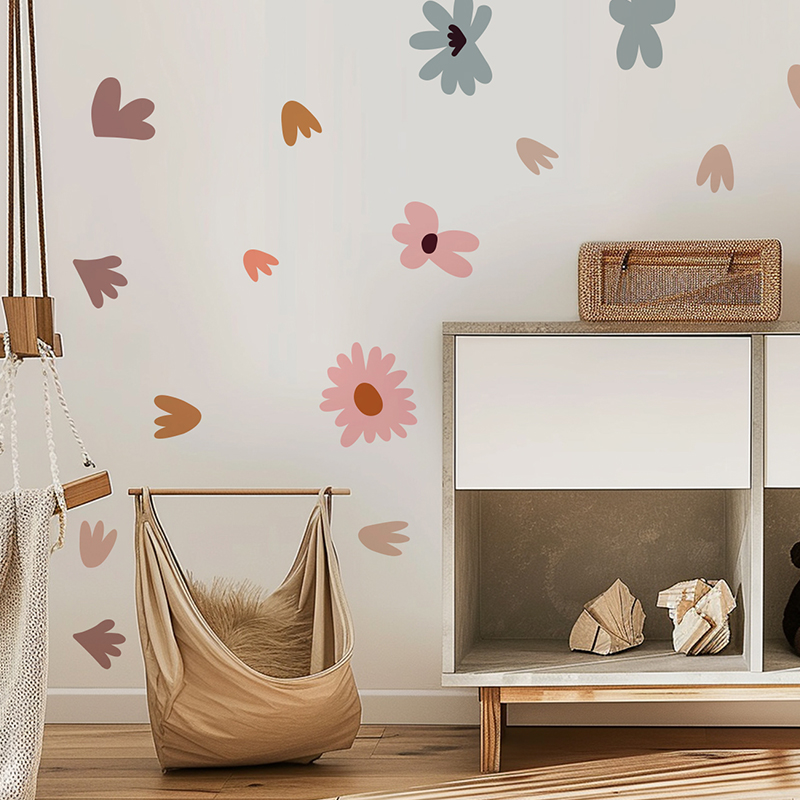 DIY Multicolored Flowers Wall  - Baby Nursery Wallpaper Girl recensione e prezzo