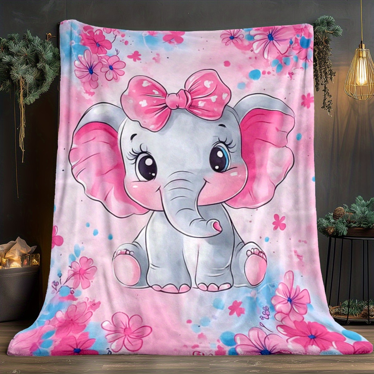 1pc Cute Pink Elephant with Bo - Baby Nursery Themes Girl recensione e prezzo