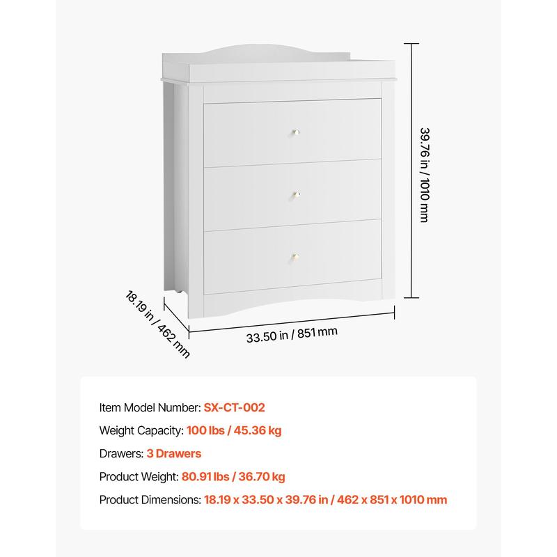 Changing Table Dresser, Baby D - Baby Nursery Storage recensione e prezzo