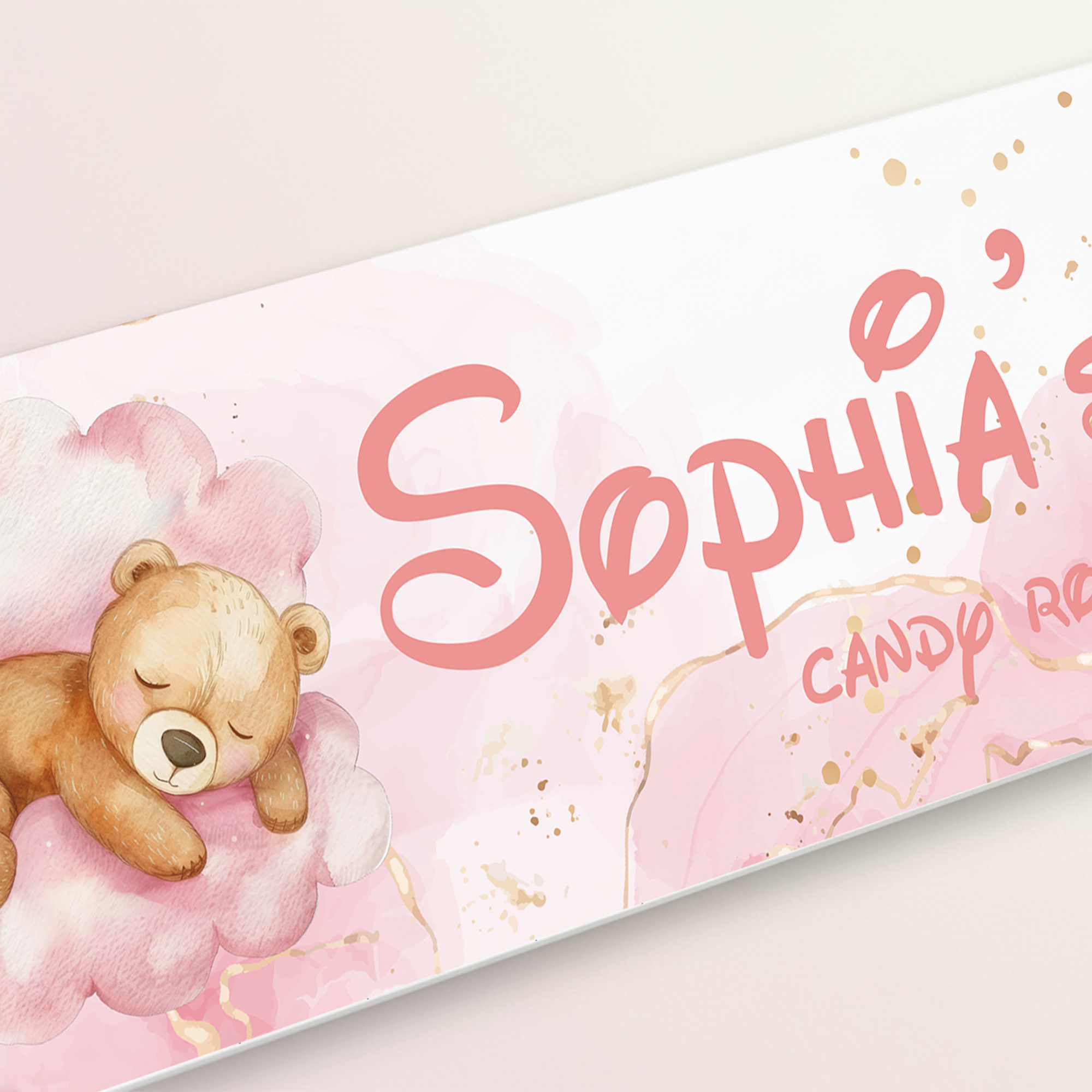 1pc Custom Bear Name/Text Acry - Baby Nursery Name Sign recensione e prezzo