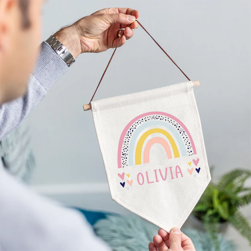 Personalised Name Banner Rainb - Baby Nursery Themes Girl recensione e prezzo