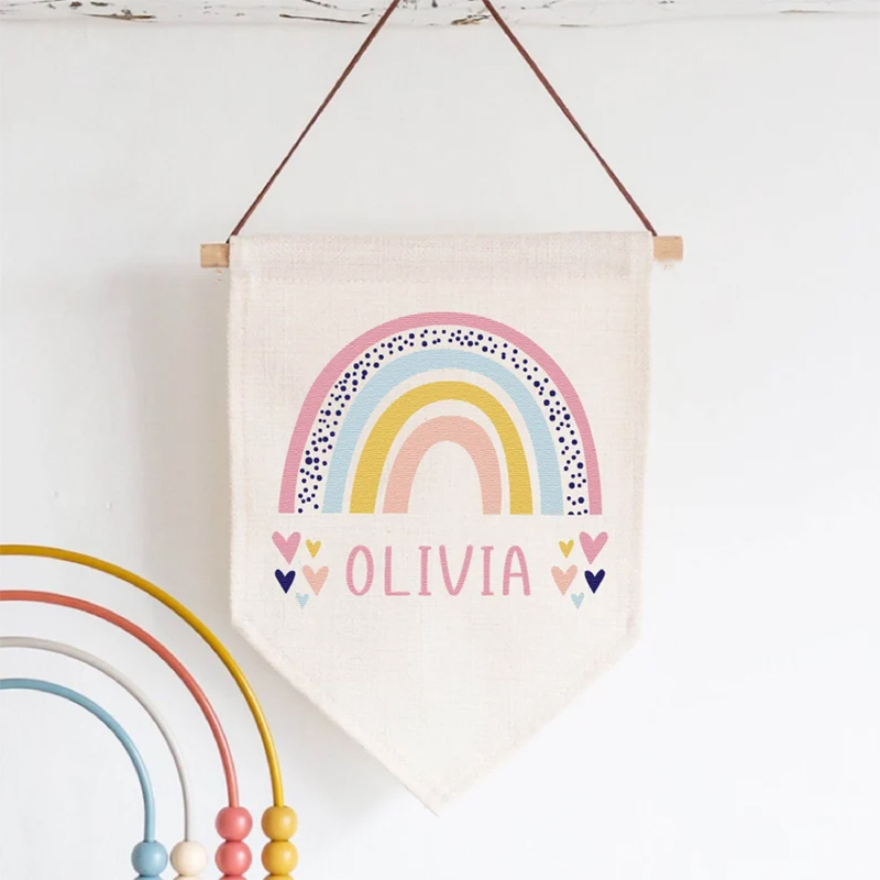 Personalised Name Banner Rainb - Baby Nursery Themes Girl recensione e prezzo
