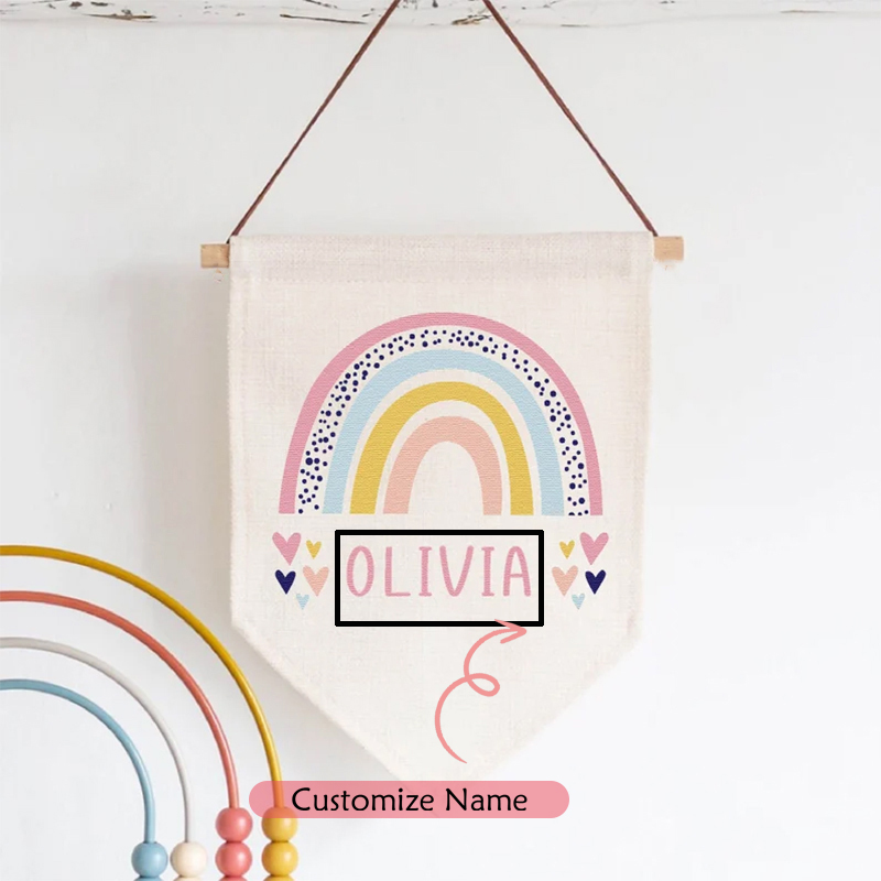 Personalised Name Banner Rainb - Baby Nursery Themes Girl recensione e prezzo