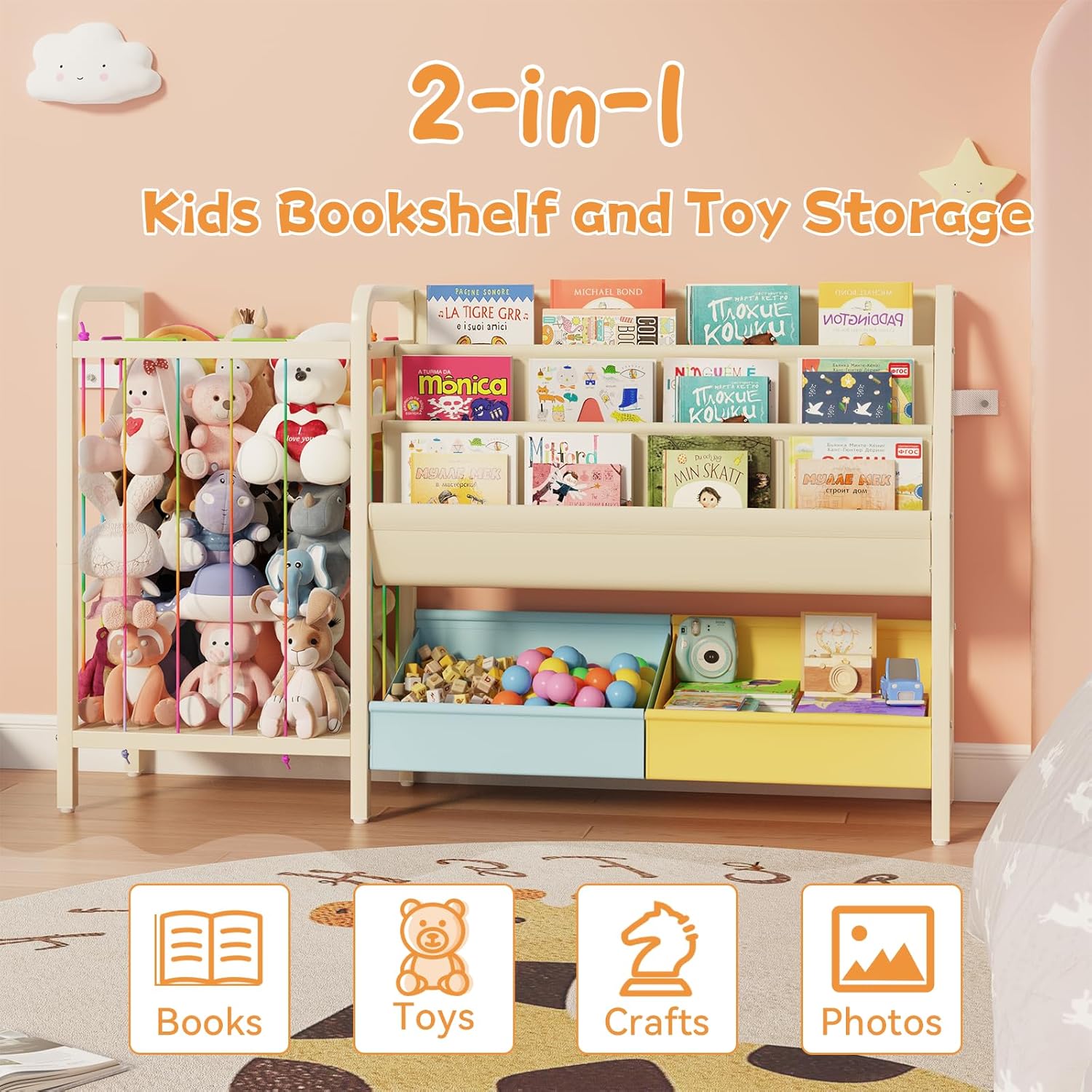B5 Kids Bookshelf and Toy Stor - Baby Nursery Storage recensione e prezzo