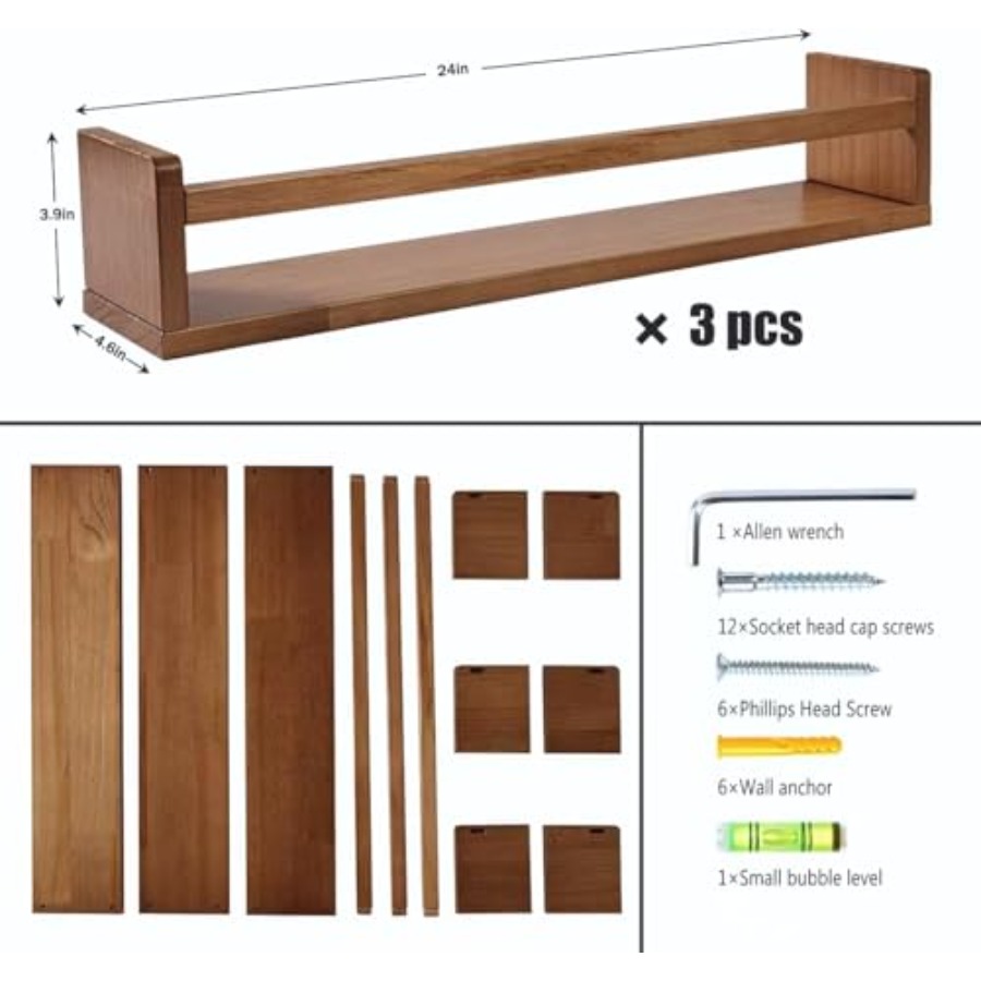 Nursery Shelves Floating Book  - Baby Nursery Floating Shelves recensione e prezzo