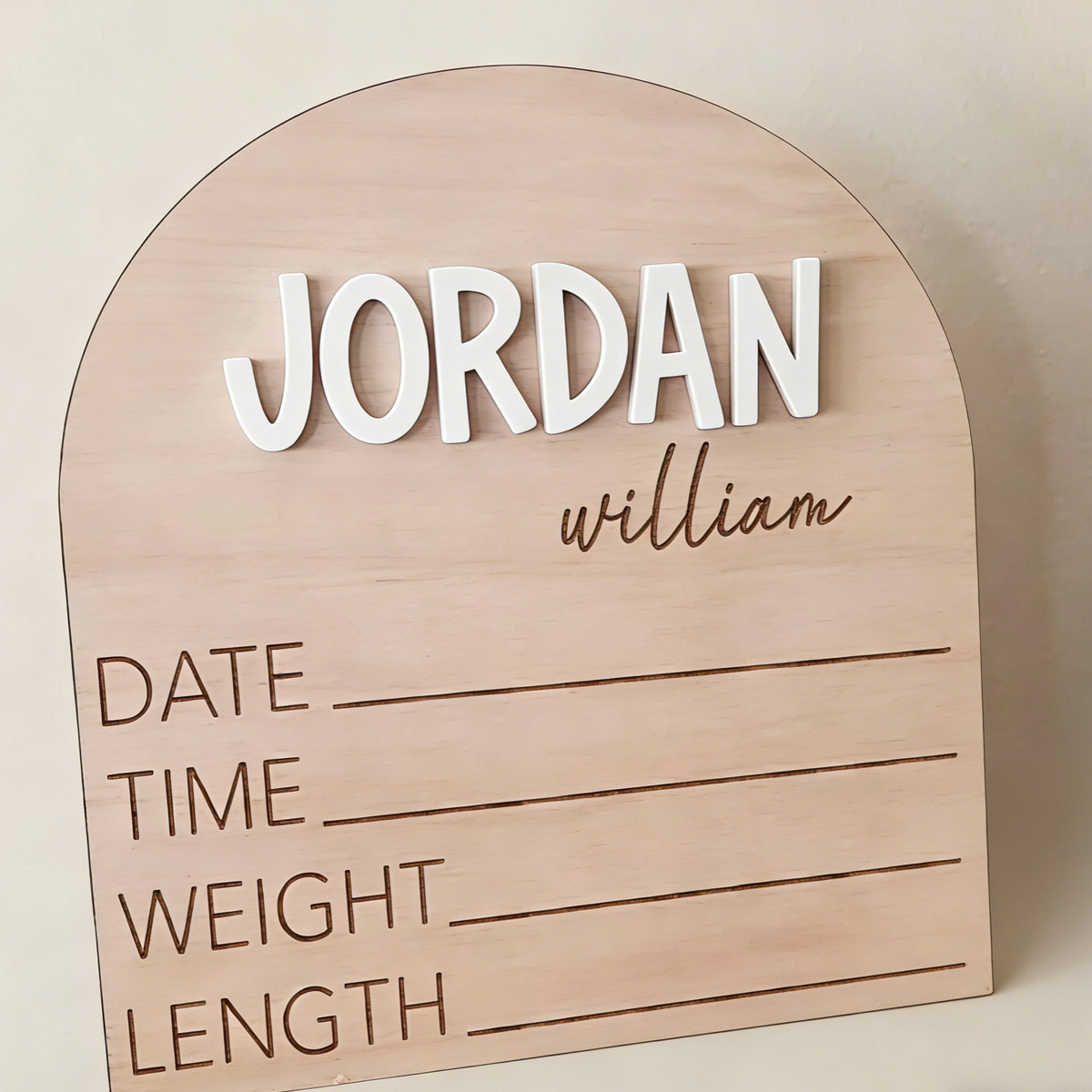 1Pc Cutom Birth Record Wooden  - Baby Nursery Diy recensione e prezzo