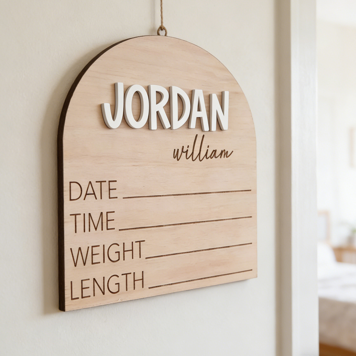1Pc Cutom Birth Record Wooden  - Baby Nursery Diy recensione e prezzo