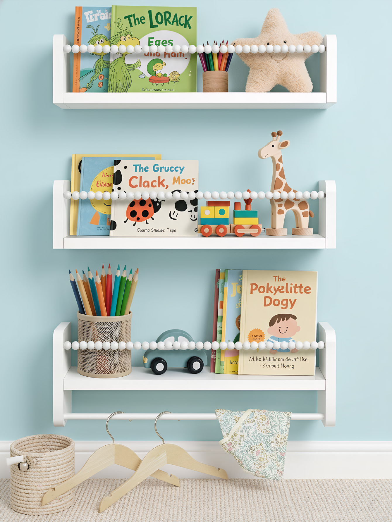 Wood Nursery Book Shelves, 15. - Baby Nursery Floating Shelves recensione e prezzo