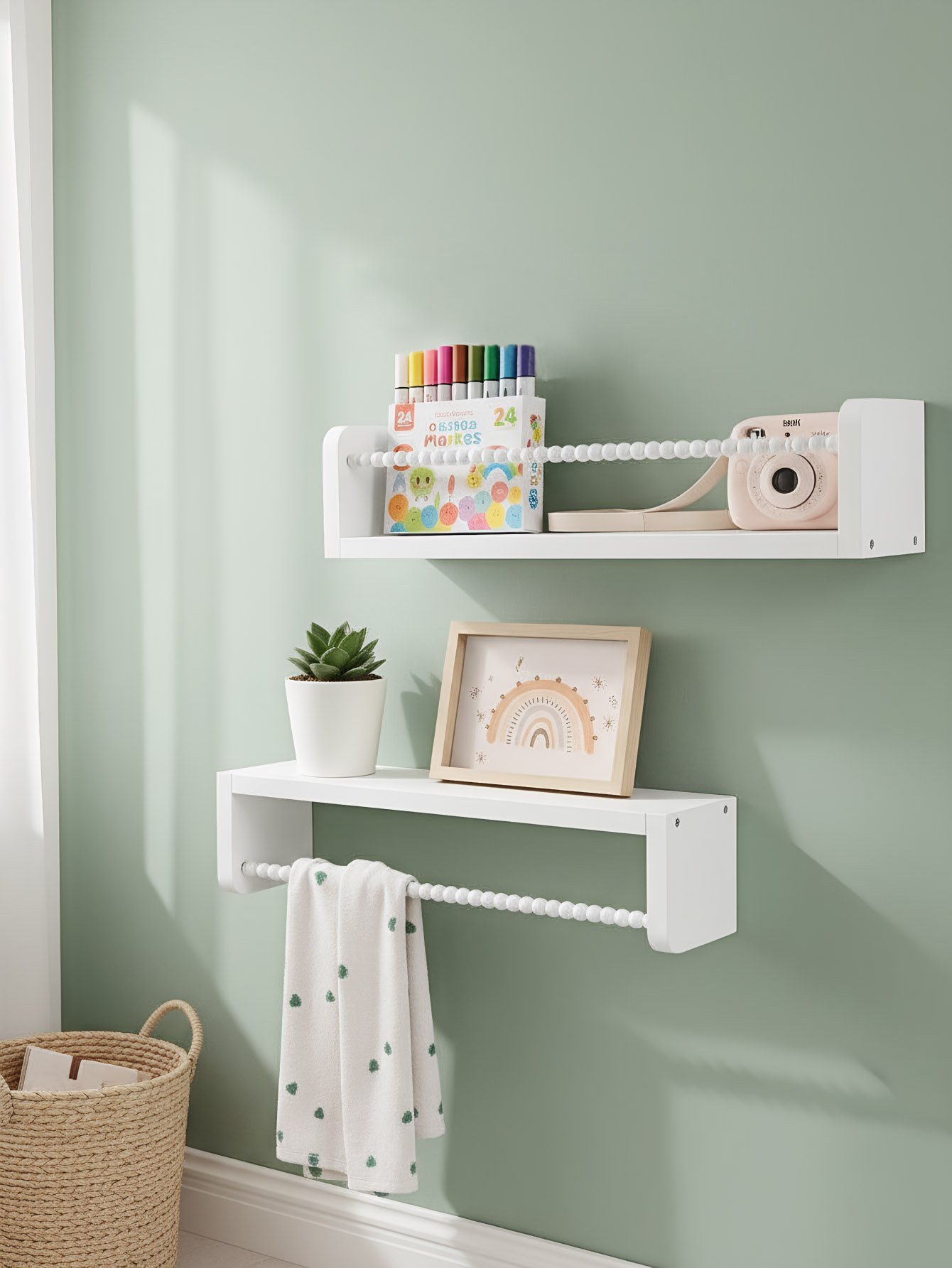 Wood Nursery Book Shelves, 15. - Baby Nursery Floating Shelves recensione e prezzo