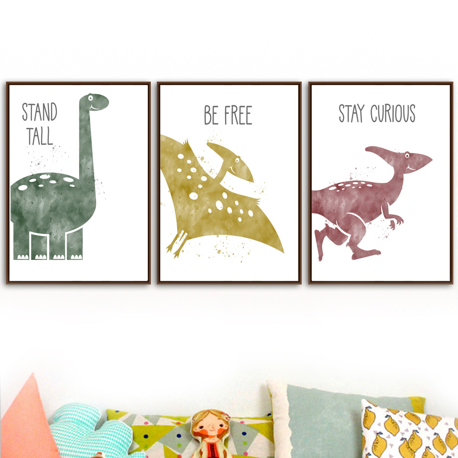 Cute Dinosaur Cartoon Animal Q - Baby Nursery Quotes Wall Art recensione e prezzo